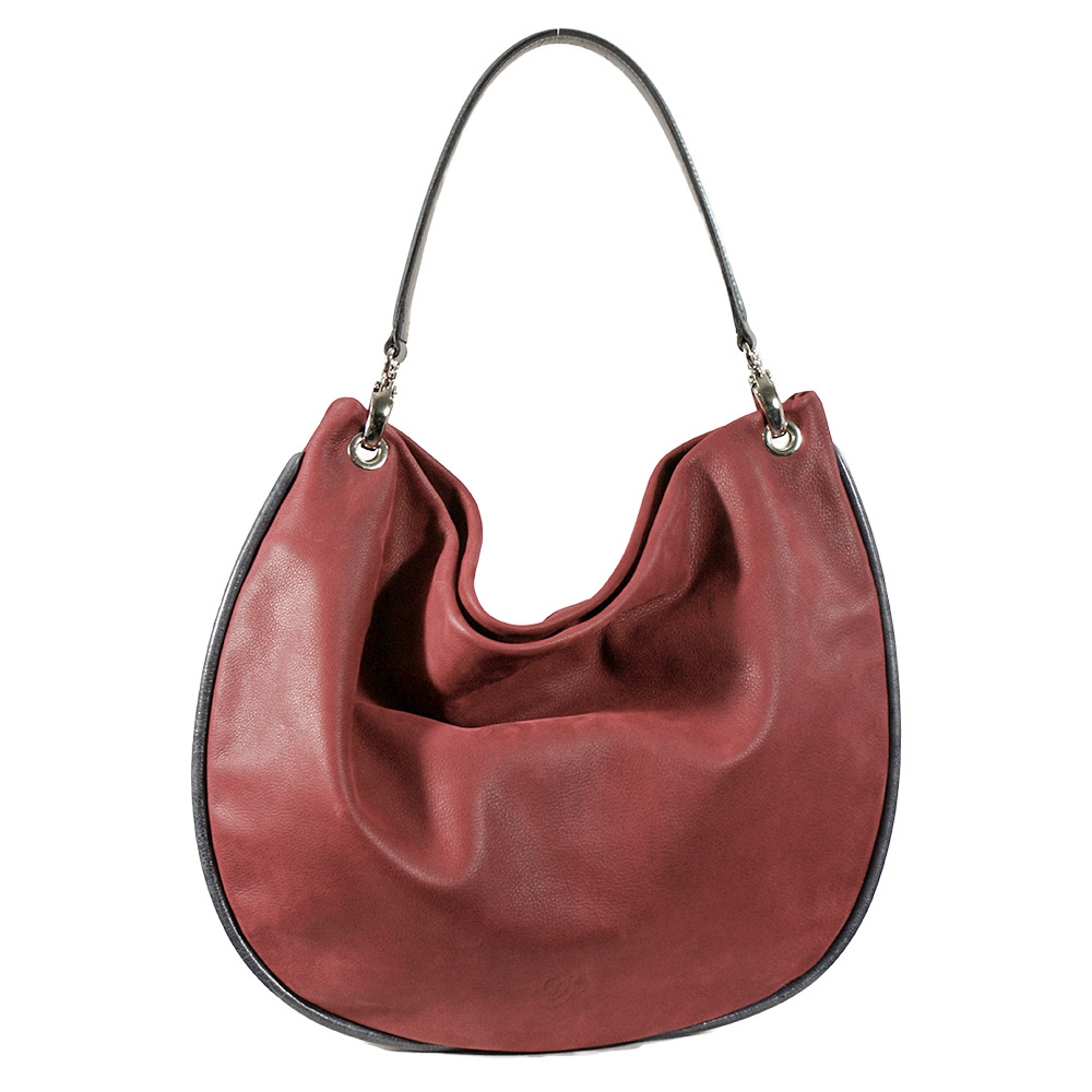 Sac en nubuck bordeaux