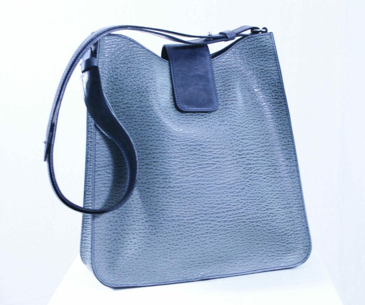 Sac en cuir bleu