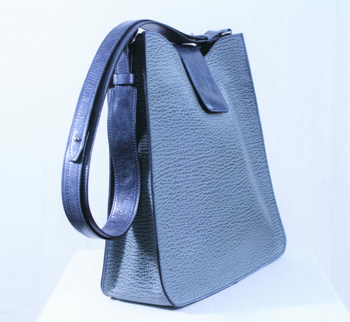 Sac en cuir bleu