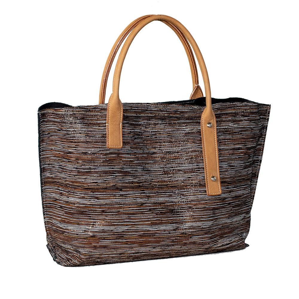 Sac en cuir lamé